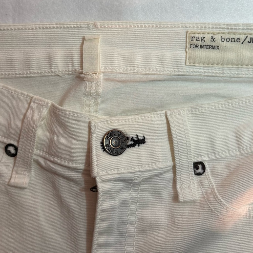 Rag & Bone White Tux Jeans with Black Side Stripes 26 - Picture 3 of 9
